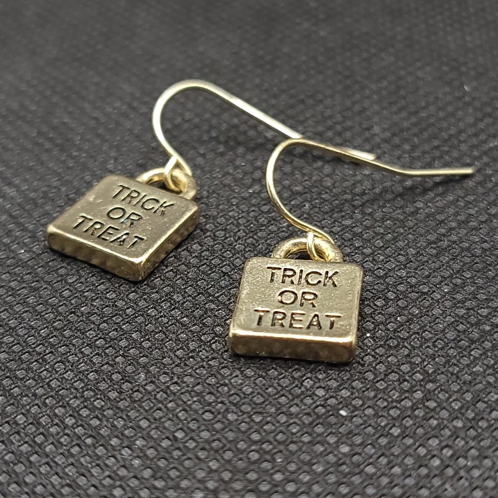 Trick or Treat Bag Halloween Earrings